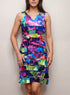 CHACHA Ruffle V Neck Sleeveless Knee length Dress - D2107